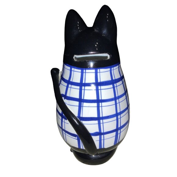 Cat Piggy Bank Decorative Anthropomorphic Ceramic - Picture 5 of 11